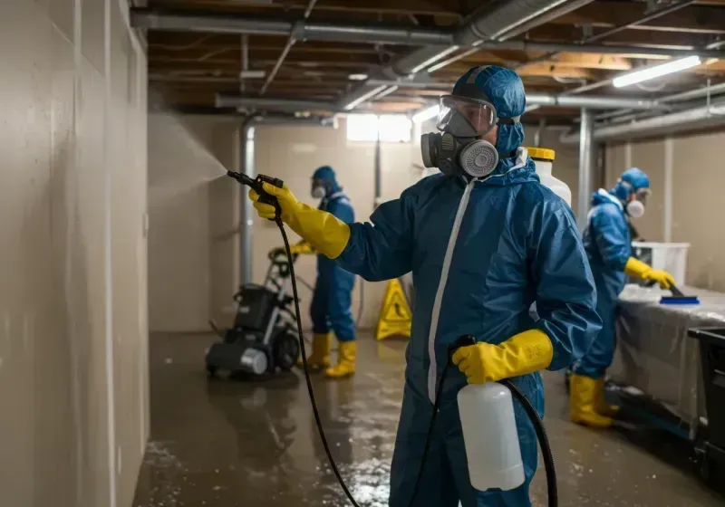 Basement Sanitization and Antimicrobial Treatment process in Braddock, PA